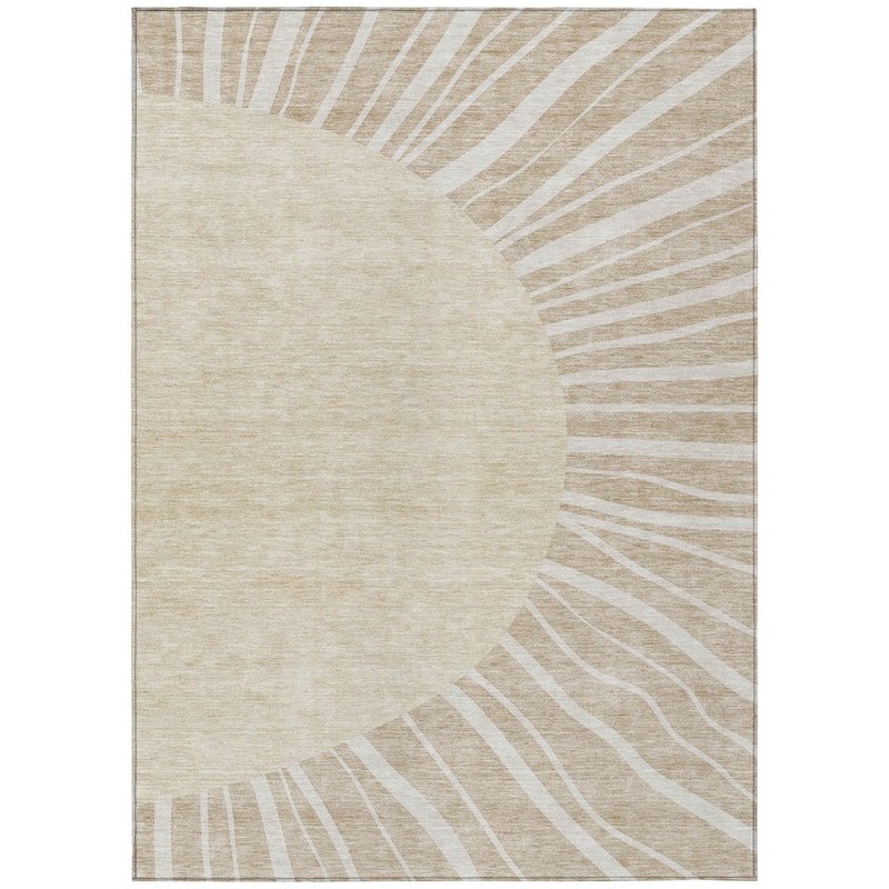 HomeRoots Abstract Transitional Rectangle Outdoor Rug