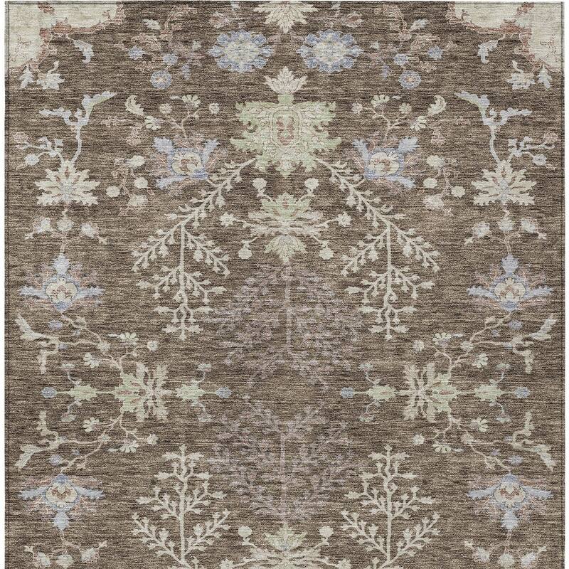 HomeRoots Floral Transitional Rectangle Outdoor Rug
