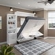 preview thumbnail 18 of 26, Brentwood Queen Murphy 2-pier Desk Bed