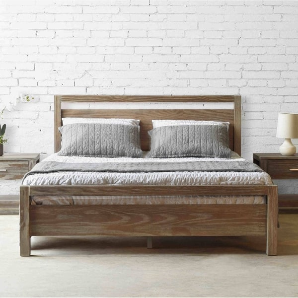 slide 2 of 20, Grain Wood Furniture Solid Wood Loft Platform Bed