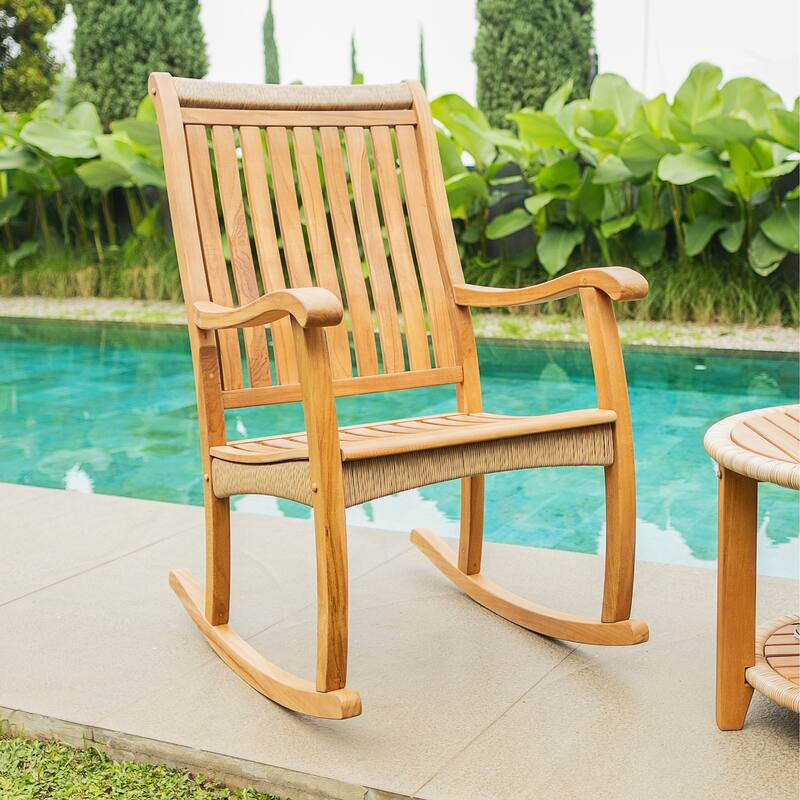 Cambridge Casual Marrakesh 3-piece Teak Wood Outdoor Rocking chair set