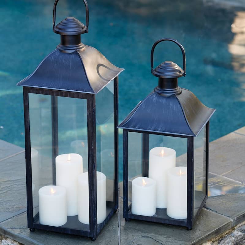 Coach House 23 inch Outdoor Lantern Washed Black - 23 in.