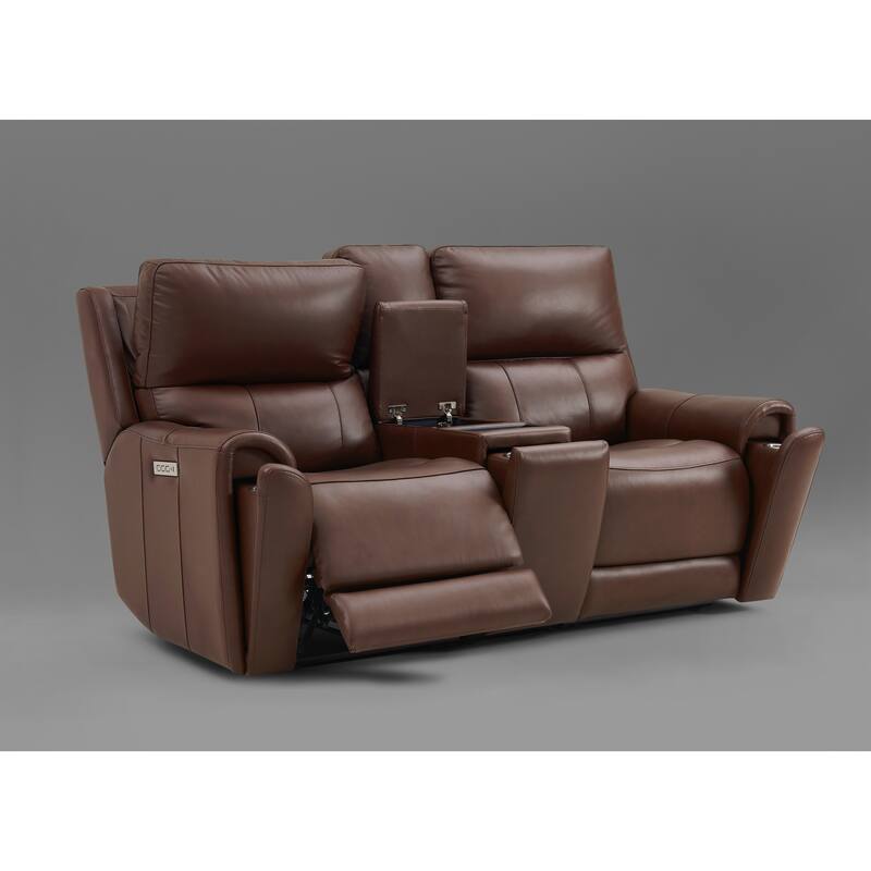 76'' W Top Grain Leather Triple Power Loveseats with Wireless charge & Zero Gravity