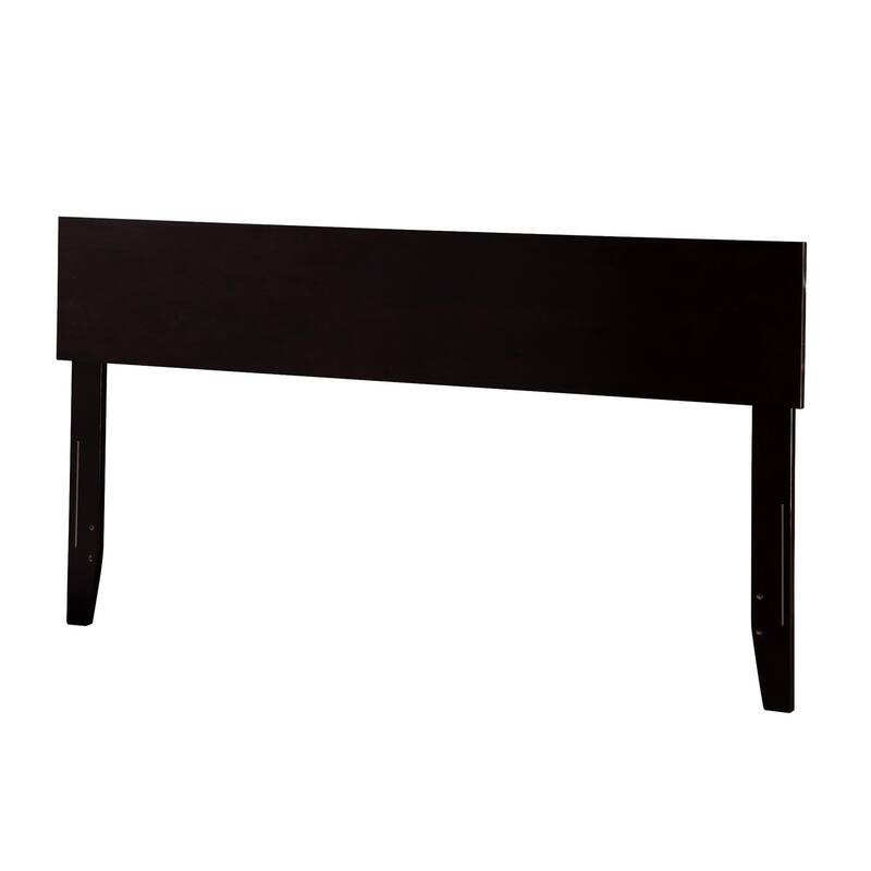 Queen Headboard Espresso Wood Modern Minimalist USB Charger Bed Frame Attachment 64.5"W x 33.5"H