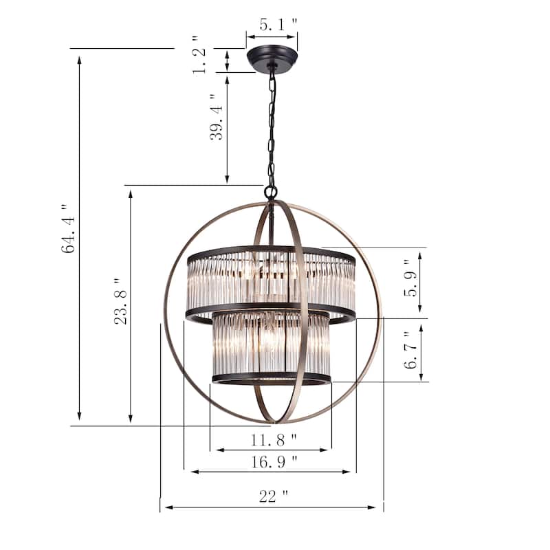Orus 8 - Light Globe Chandelier