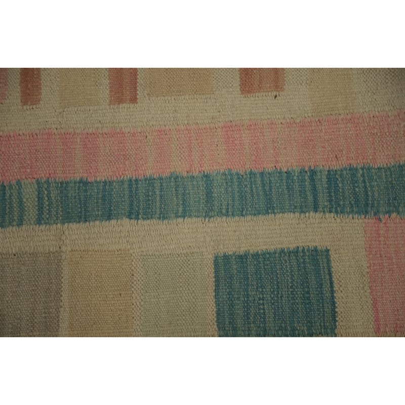 Hand Woven Oriental 100% Wool Carpet Southwestern Tribal Multi-Colored Kilim Area Rug - 6' 4'' X 4' 0''
