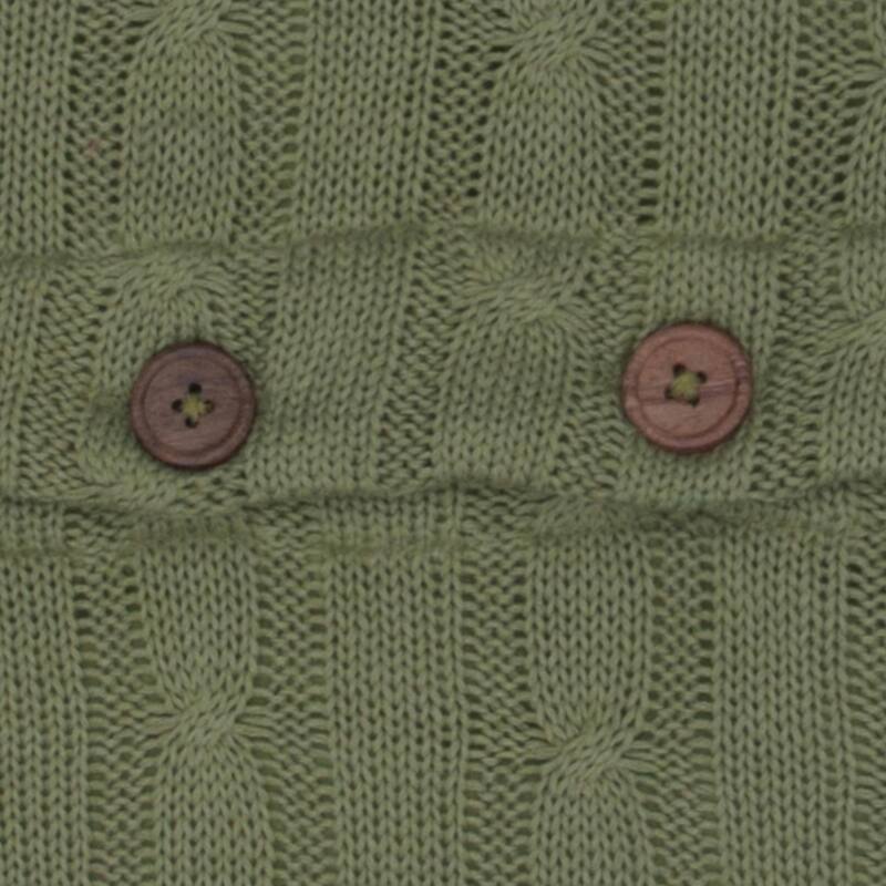 Rizzy Home Cable Knit Throw Pillow with Buttons