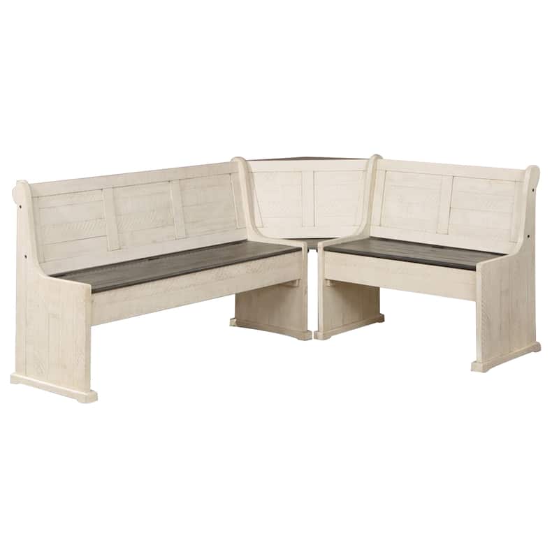 Modern Dining Bench Seating Set - Kitchen Corner Booth Table with Storage
