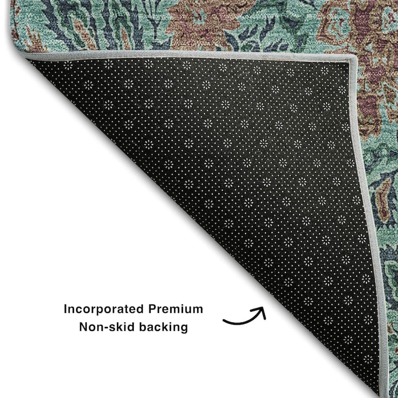 Premium Washable Super Soft Floral Mayfield Rug