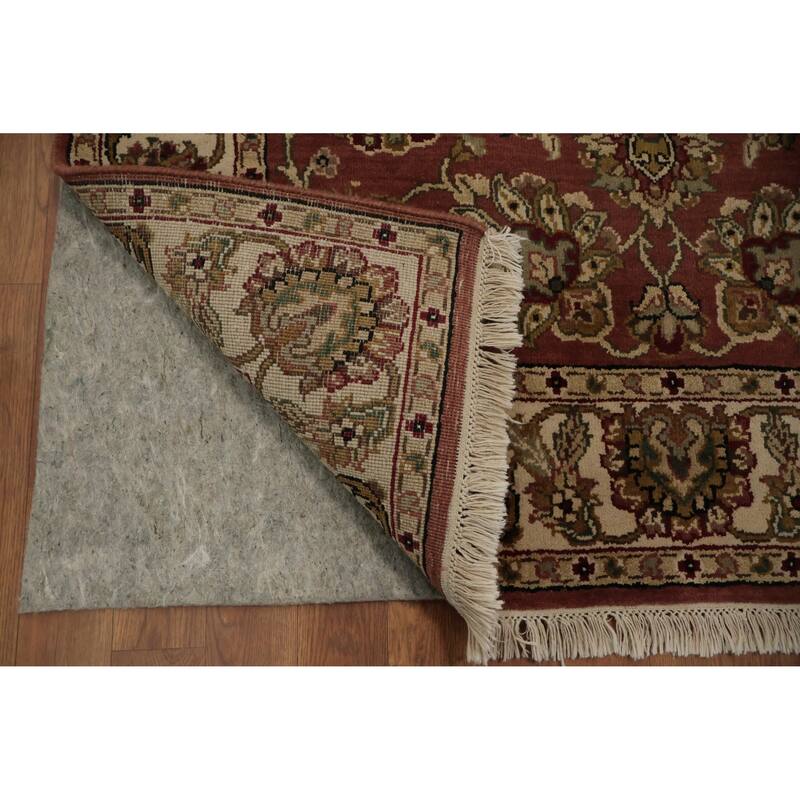 Hand Knotted Oriental 100% Wool Carpet Traditional All-Over Pink Agra Area Rug - 6' 1'' X 4' 1''