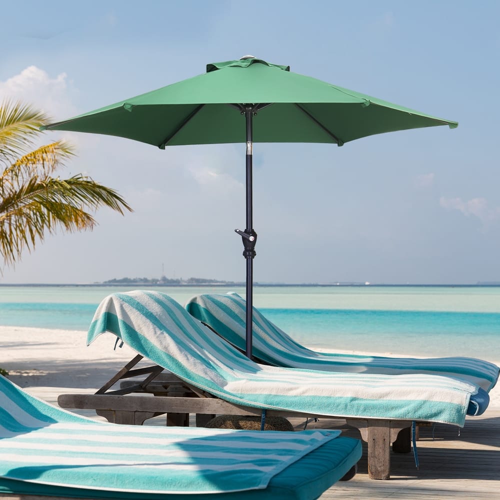 Ainfox 7.5ft Patio Umbrella Outdoor Umbrella Tilt Multi-color Without Base