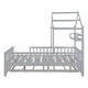 preview thumbnail 8 of 7, Full Size Wooden House Platform Bed with Twin Size Trundle