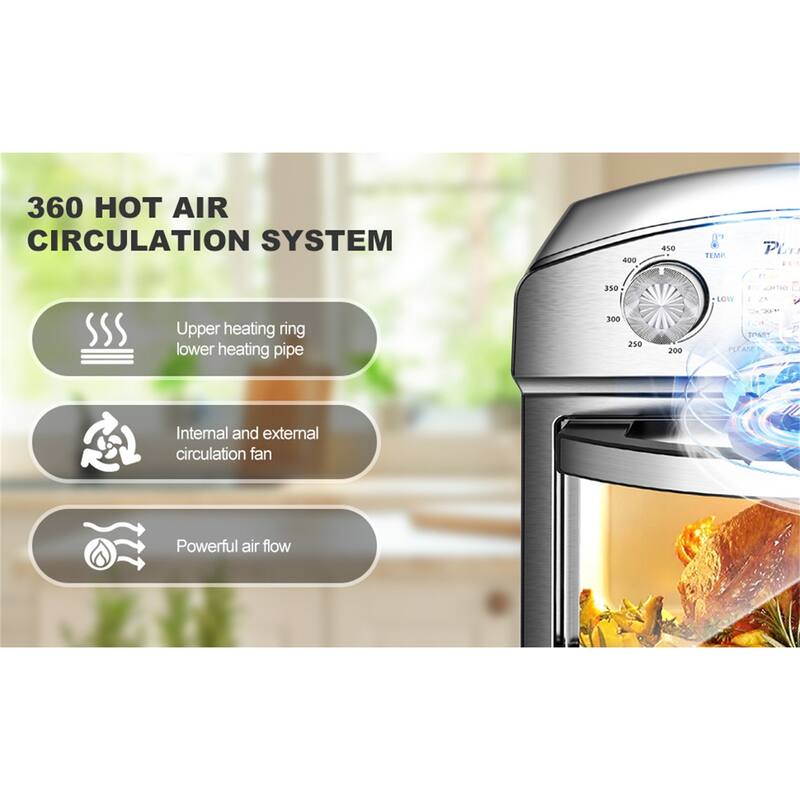 12.5 Quart Stainless Steel 7-in-1 Convection Toaster Oven, 1500W