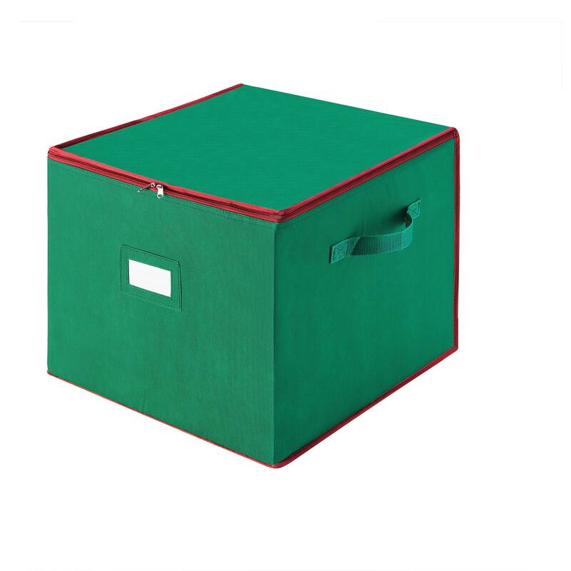 Ornament Storage Box - Holiday Organizer with 75 Compartments, Dividers for Christmas Bulbs and Decorations by Tiny Tim Totes