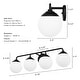preview thumbnail 4 of 12, Hunter Hepburn 4-Light Bathroom Vanity Wall Light - Damp Rated - Vintage, Mid-Century
