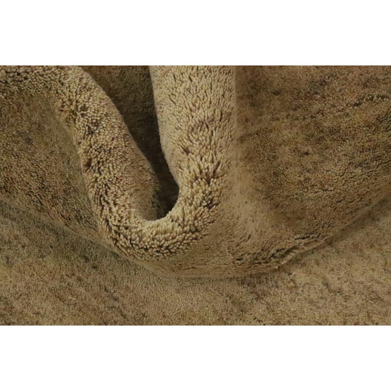Hand Knotted Oriental 100% Wool Carpet Modern Modern Beige & Ivories Gabbeh Area Rug - 7' 7'' X 5' 7''