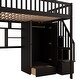 preview thumbnail 22 of 53, Loft Bed with Bookshelf,Drawers,Desk,and Wardrobe