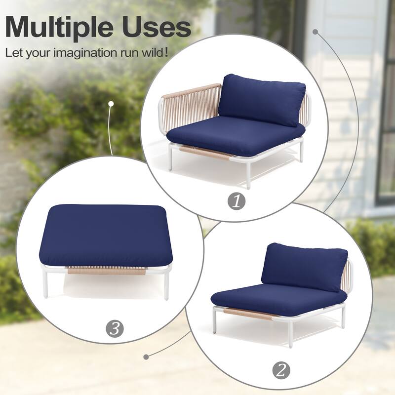 Pellebant Outdoor Sectional Sofa Patio Conversation Seating Set