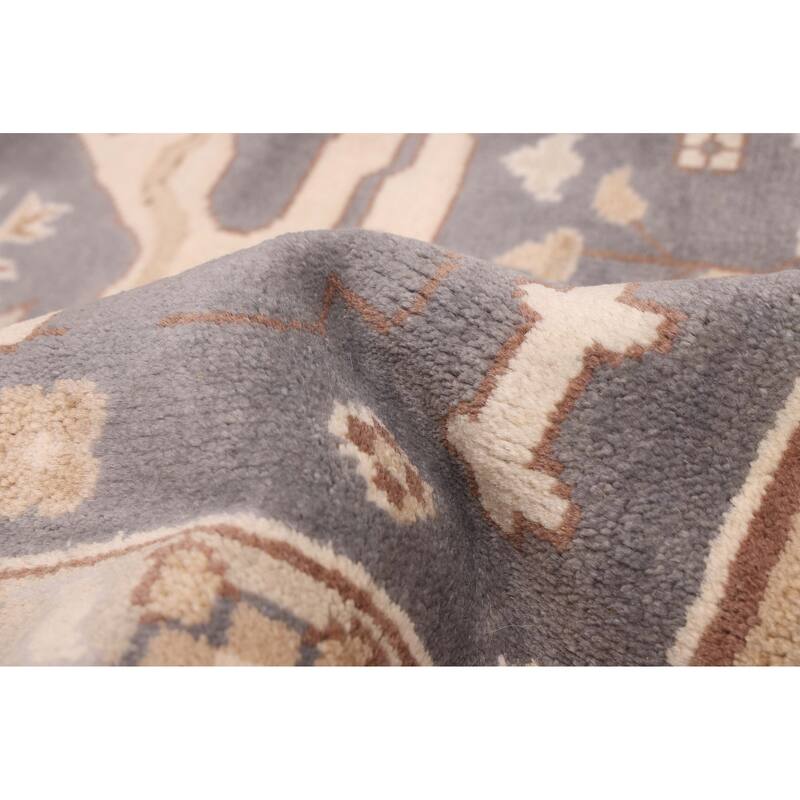 ECARPETGALLERY Hand-knotted Royal Oushak Dark Grey Wool Rug - 8'2 x 10'0