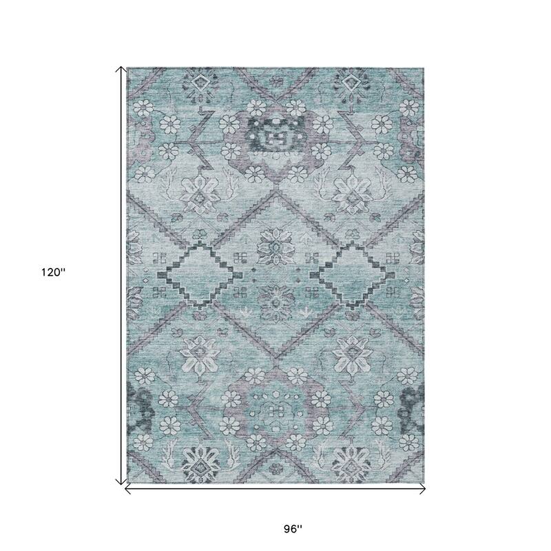 HomeRoots Floral Transitional Rectangle Outdoor Rug