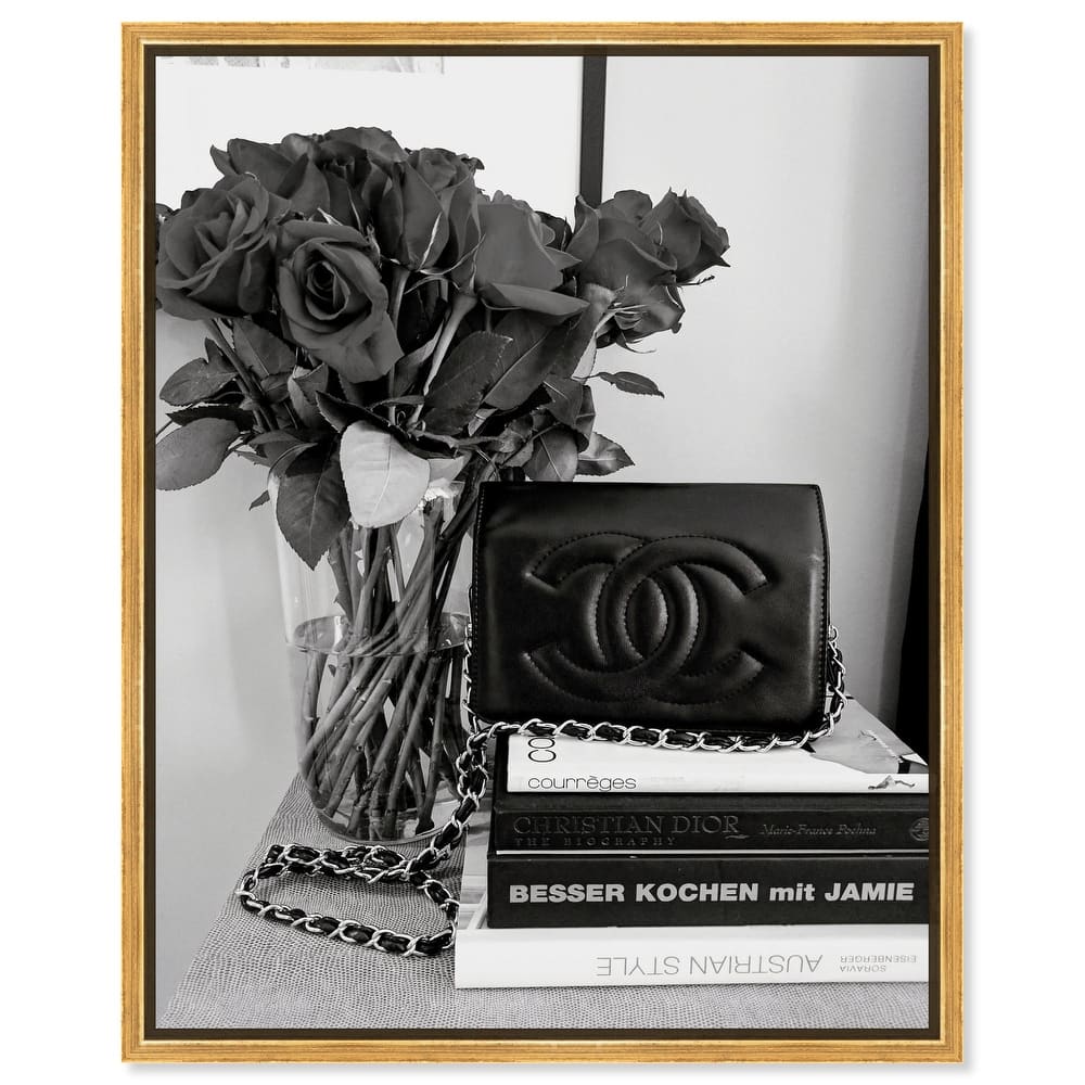 Classic Bag and Roses Canvas by Art Remedy