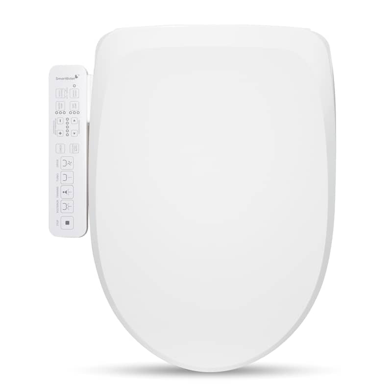 SmartBidet Electric Bidet Seat for Elongated Toilets - White
