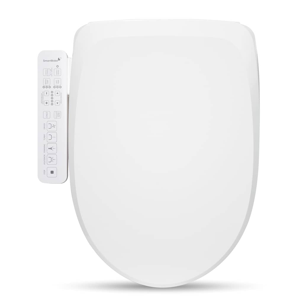 SmartBidet Electric Bidet Seat for Elongated Toilets - White
