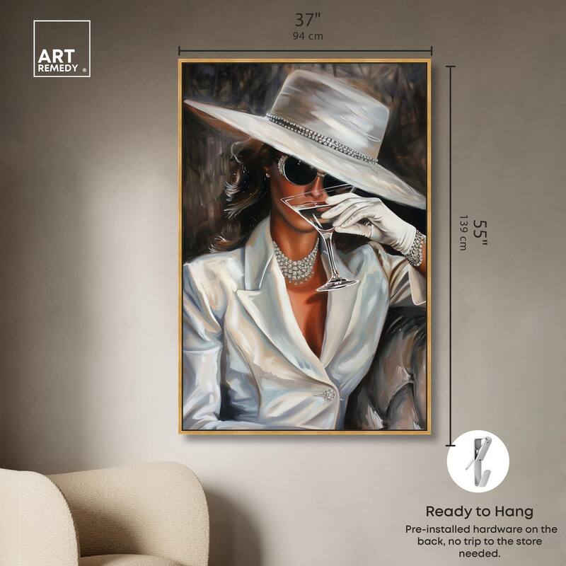 Time for a Martini Canvas by Art Remedy
