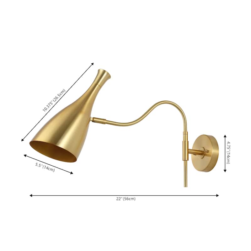 SAFAVIEH Lighting 6" Harlona Wall Sconce [Set of 2] - 6"W x 22"D x 12"H