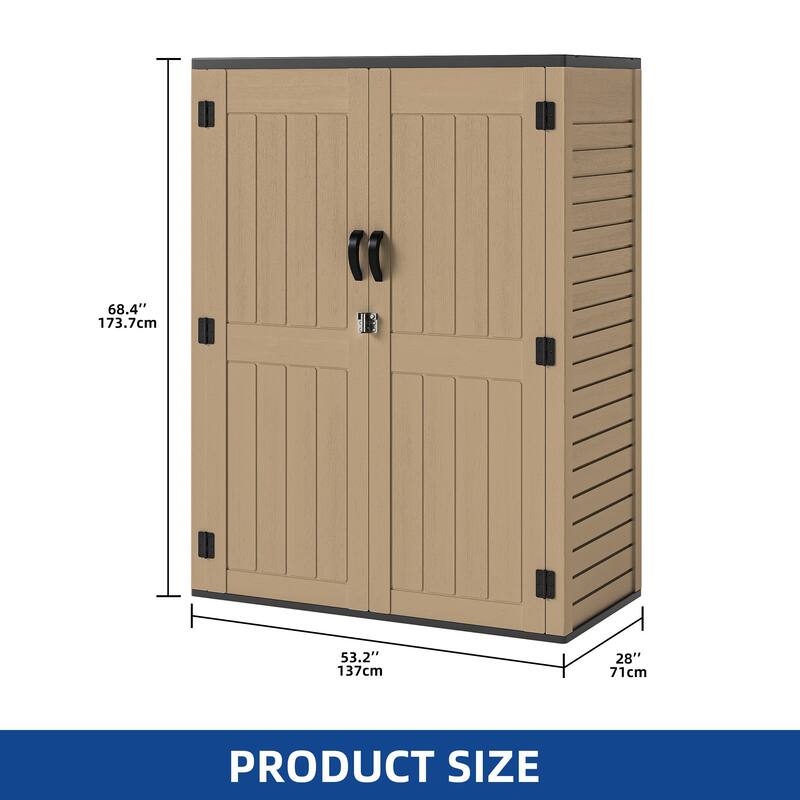 5.6 x 2.3 ft Outdoor Storage Shed