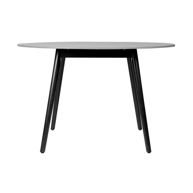 Sydney Modern Round Concrete and Wood Indoor Outdoor Dining Table