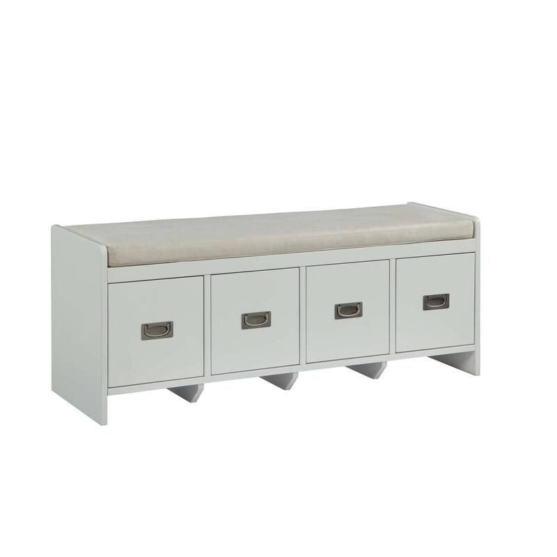 Modern & Contemporary Bench with Cushuion - Beige,White