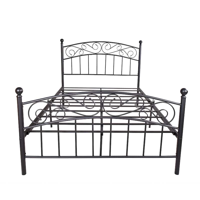Bed Frame with Headboard and Footboard