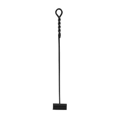 Achla Designs Rope Design Standard Fireplace Ash Hoe, 28 Inch Tall, Black