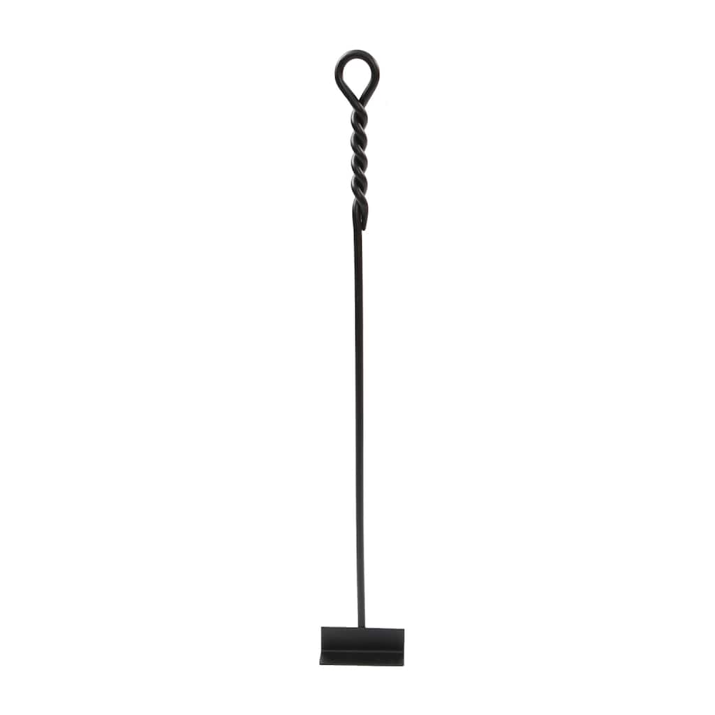 Achla Designs Rope Design Standard Fireplace Ash Hoe, 28 Inch Tall, Black
