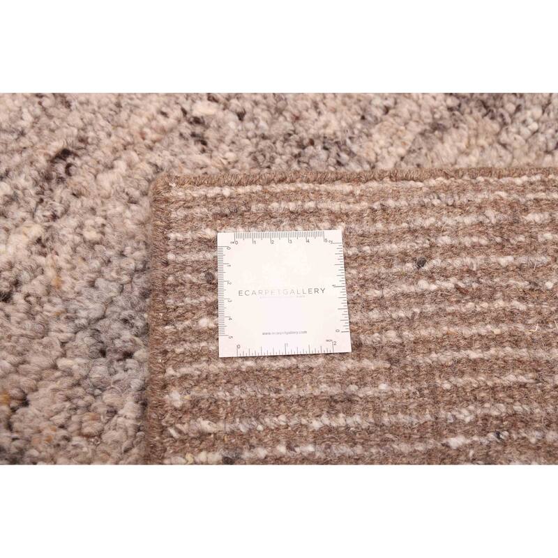 ECARPETGALLERY Hand-knotted Tangier Taupe Wool Rug - 5'0 x 7'9