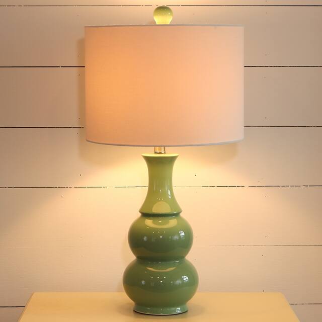 Copper Grove Arans Table Lamp with Off-white Drum Shade (26.5)