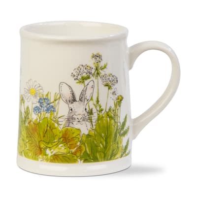 Garden Bunny Ceramic Mug - 18oz Dishwasher Safe Drinkware for Easter - Green Multi - Perfect for Spring Celebrations