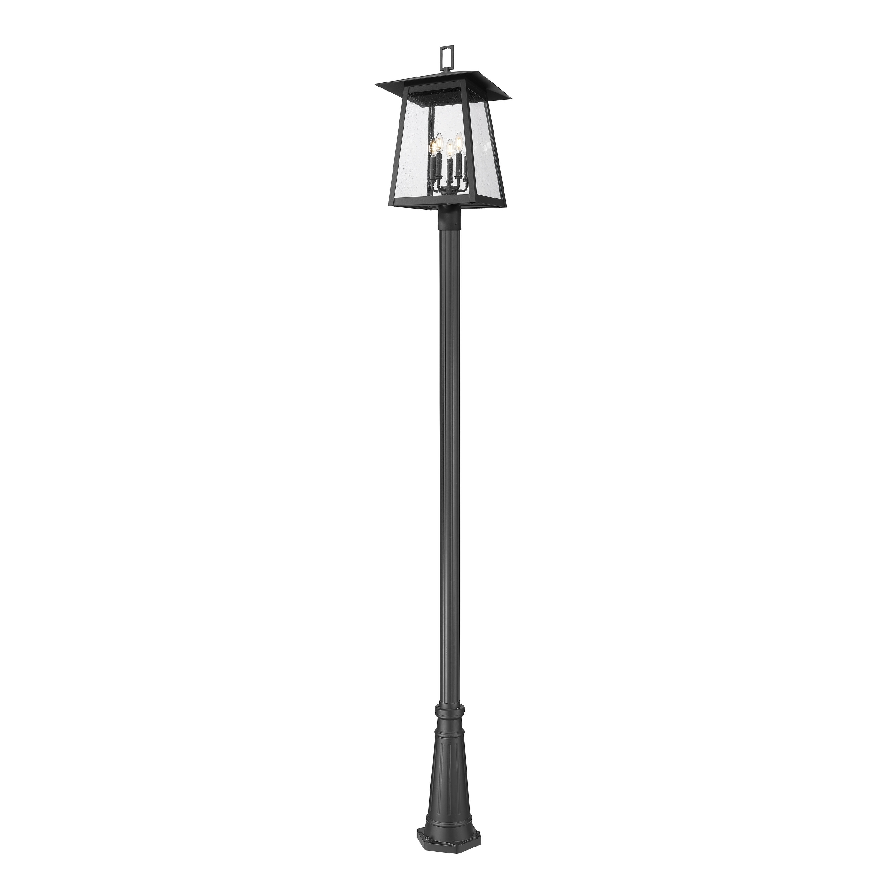 Z-Lite 121.5-in Black Transitional Pole