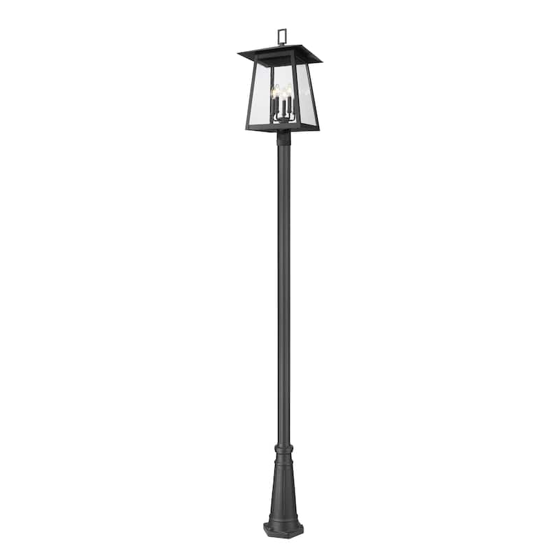 Rainer 5 Light Outdoor Post Mounted Fixture in Black