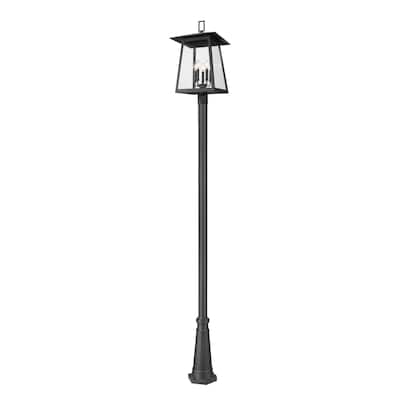 Rainer 5 Light Outdoor Post Mounted Fixture in Black