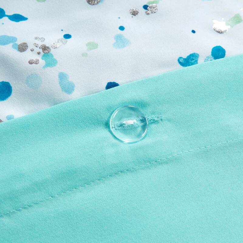 Intelligent Design Lara Metallic Printed and Pintucked Duvet Cover Set