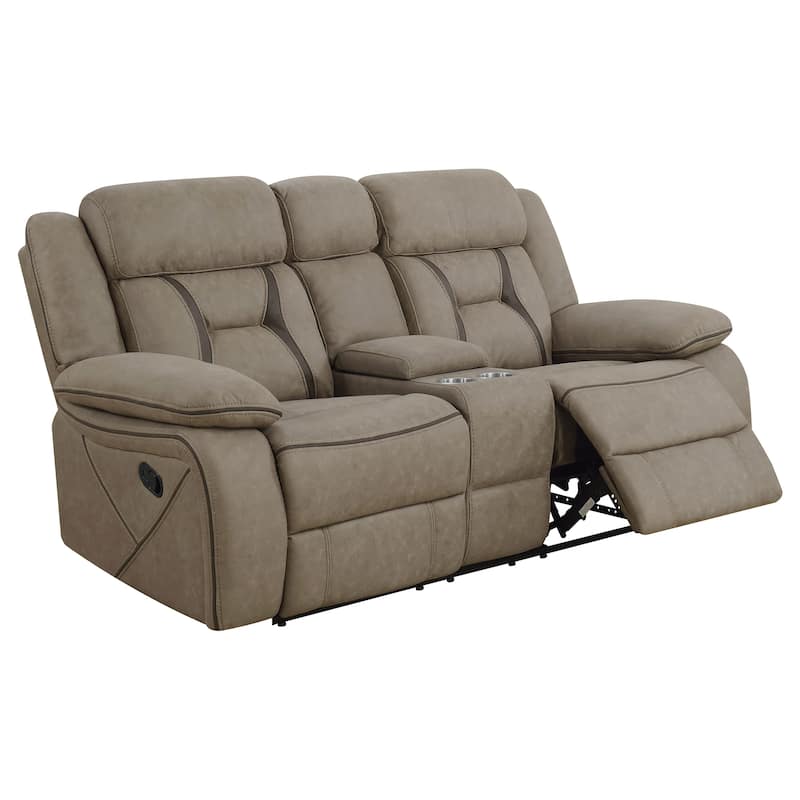 Higgins Pillow Top Arm Motion Loveseat with Console