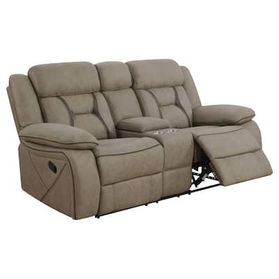 Higgins Pillow Top Arm Motion Loveseat with Console