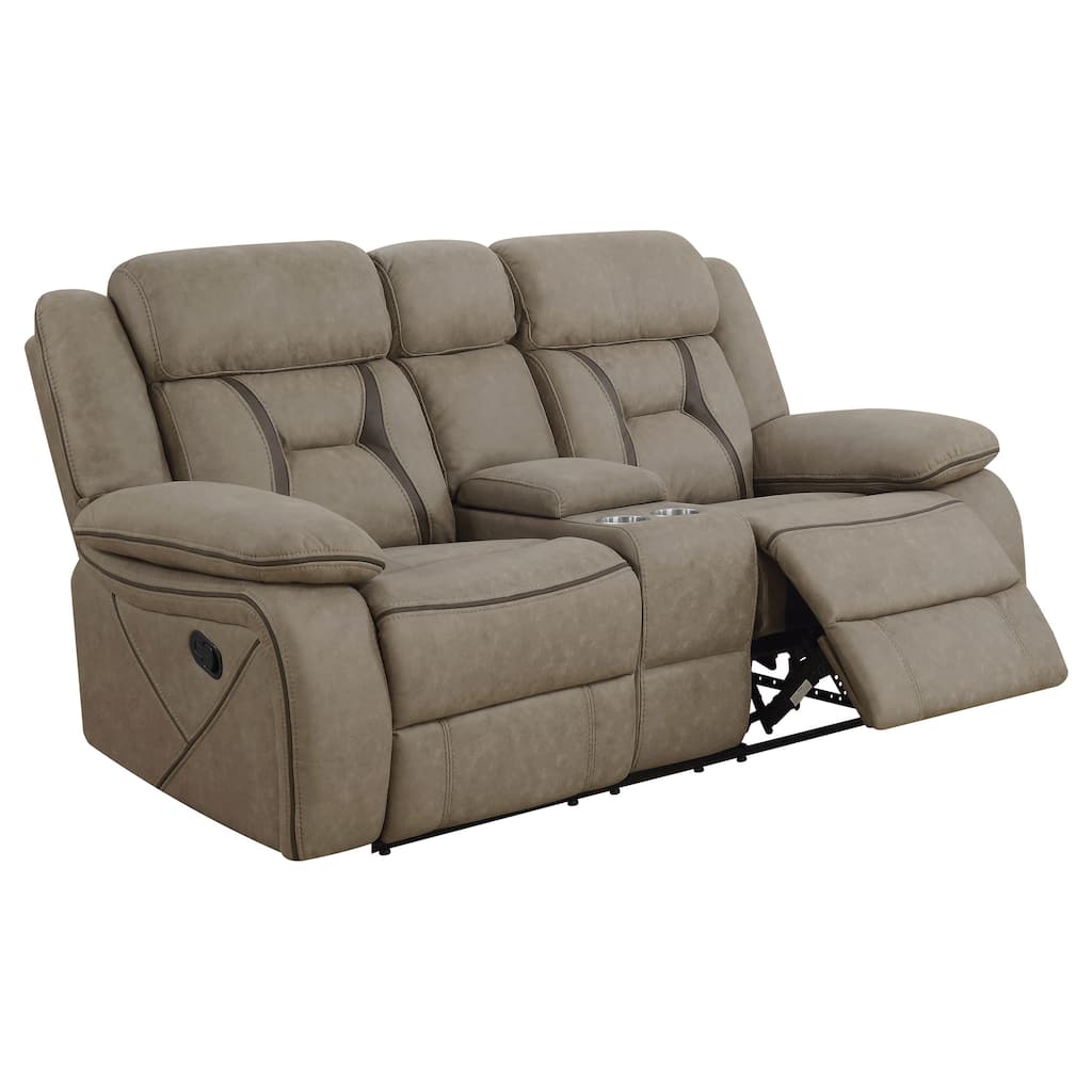 Higgins Pillow Top Arm Motion Loveseat with Console