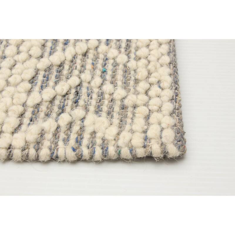 ECARPETGALLERY Braid weave Sienna Cream Wool Rug - 5'0 x 7'9