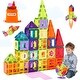 preview thumbnail 3 of 33, Magnetic Tiles, Magnetic Building Blocks for Kids, STEM Educational Construction Stacking Toys for Toddlers Boys Girls Aged 5+ 181 PCS
