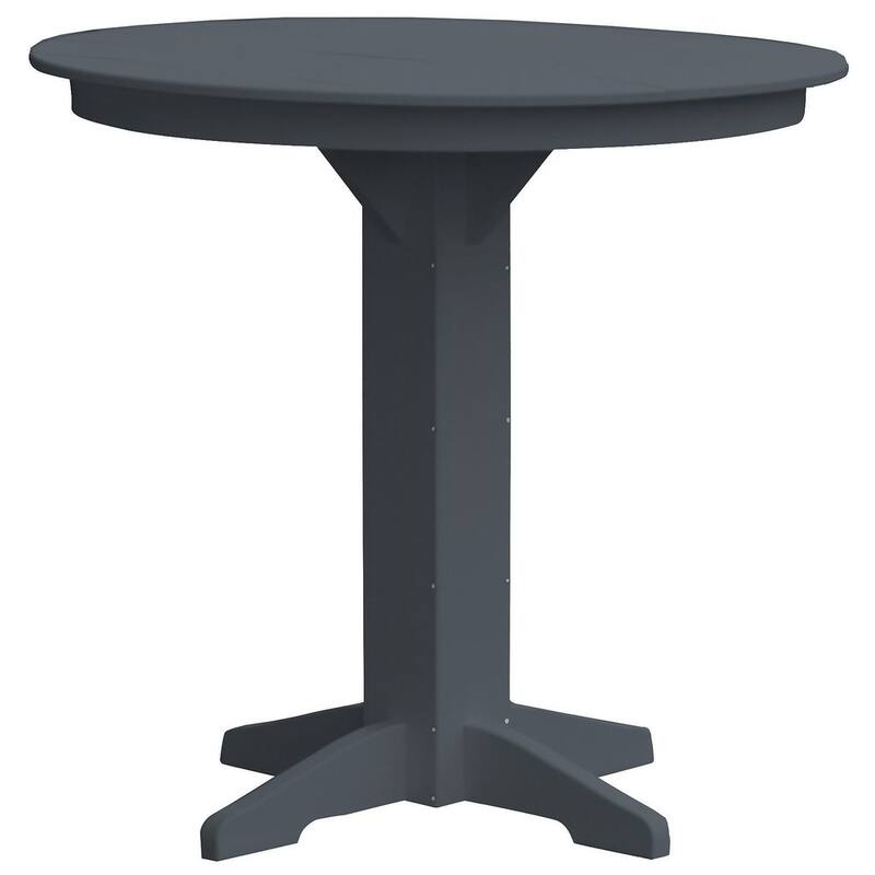 Poly Lumber Round Bar Table - 44" - Dark Gray