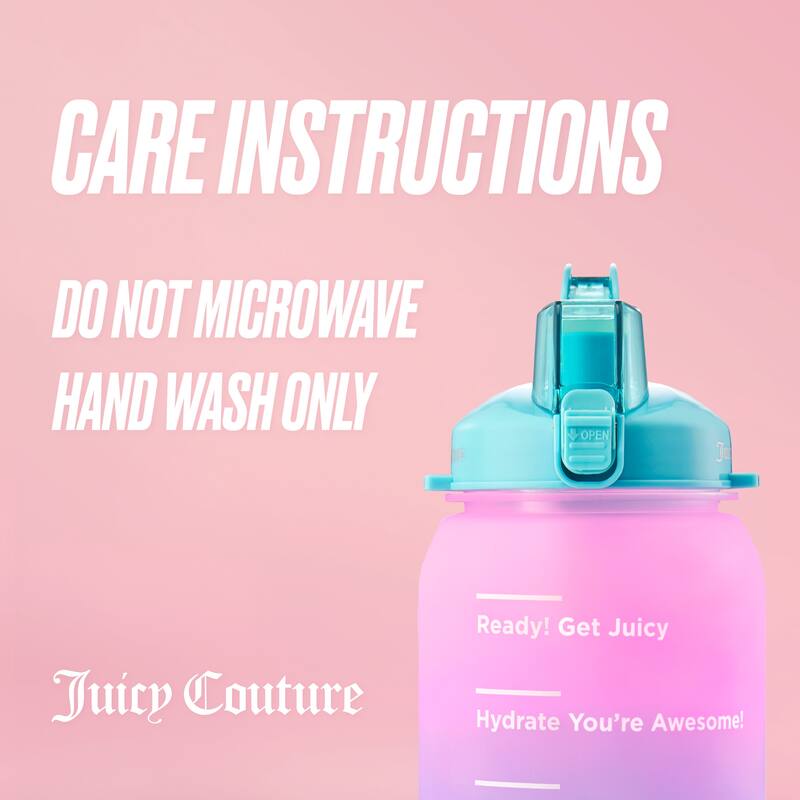 Juicy Couture "Motivate" 74 oz. Fashion Hydration Water Bottles