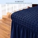 preview thumbnail 17 of 39, Subrtex Set-of-4 Stretch Dining Chair Cover Ruffle Skirt Slipcovers